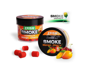 Dumbells Pop Ups Zfish Smoke Mango - Cherry 8 mm - Tienda Carpfishing