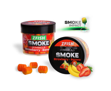 Dumbells Pop Ups Zfish Smoke Strawberry - Banana 8 mm - Tienda Carpfishing