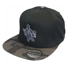 Gorra Vass VB691 Peak Negra - Gris Camo - Tienda Carpfishing