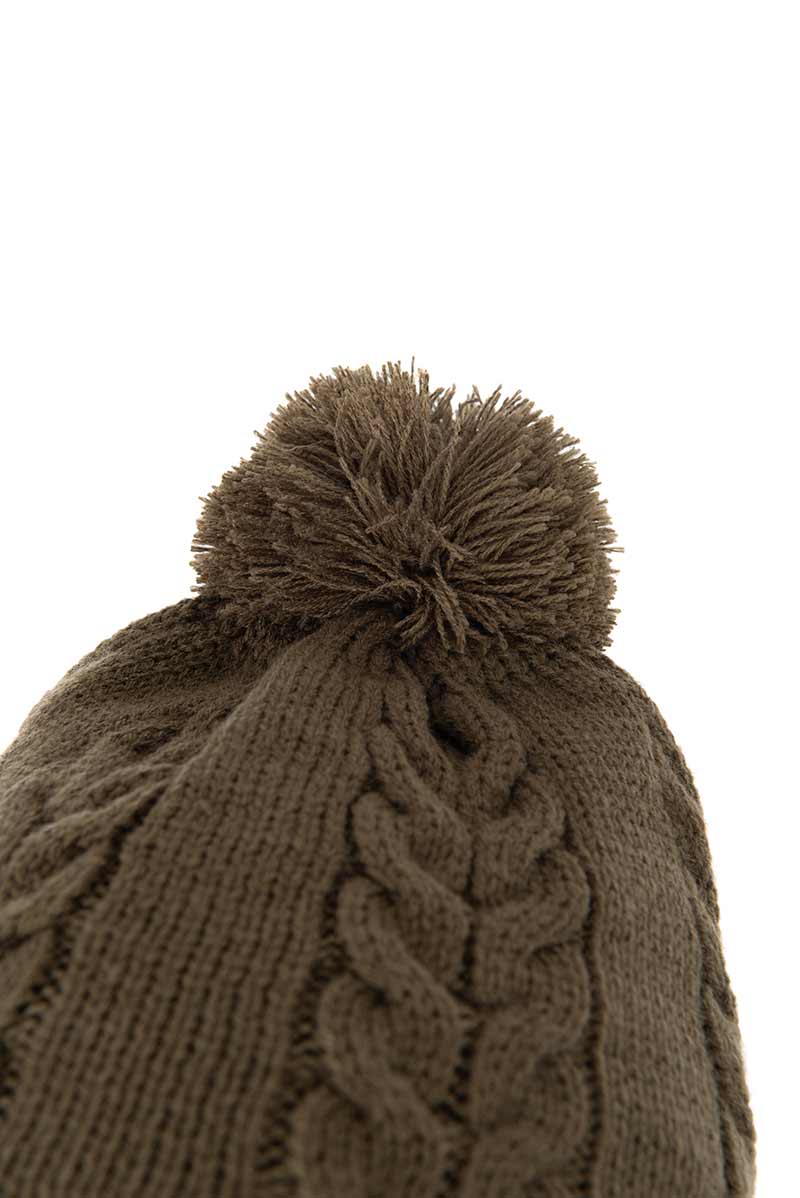 Gorro Fox Caqui con bola - Tienda Carpfishing