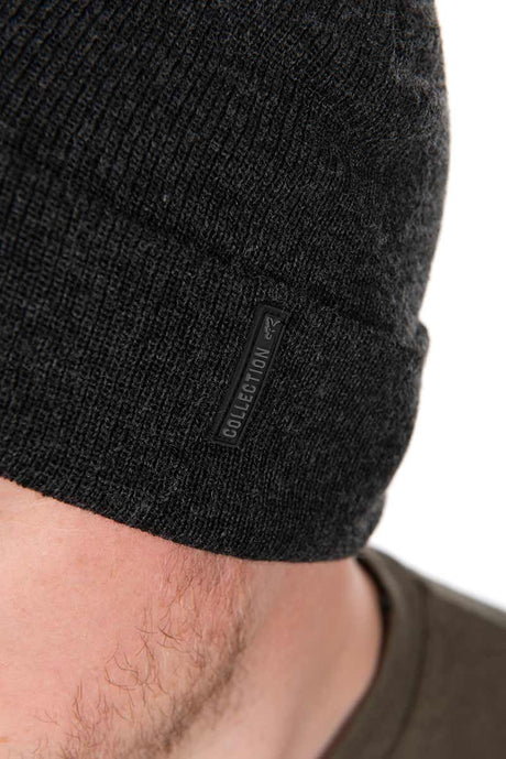 Gorro Fox Collection Beanie Negro y Naranja - Tienda Carpfishing