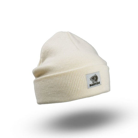 Gorro Nash Make It Happen Badge Crema - Tienda Carpfishing