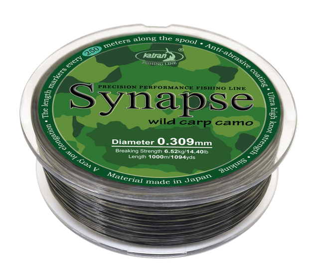 Hilo Katran Synapse Wild Carp Camo 0,30 mm 1000 m - Tienda Carpfishing