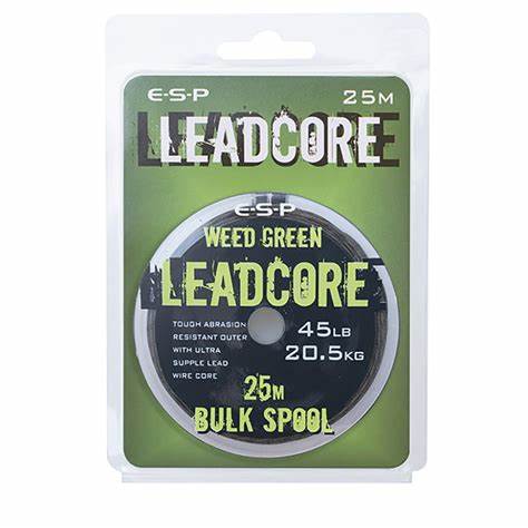 Leadcore ESP Weedy green 45 lb / 25 m - Tienda Carpfishing
