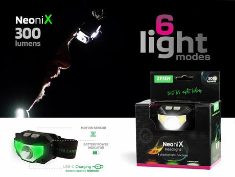 Linterna frontal Zfish Neonix - Tienda Carpfishing