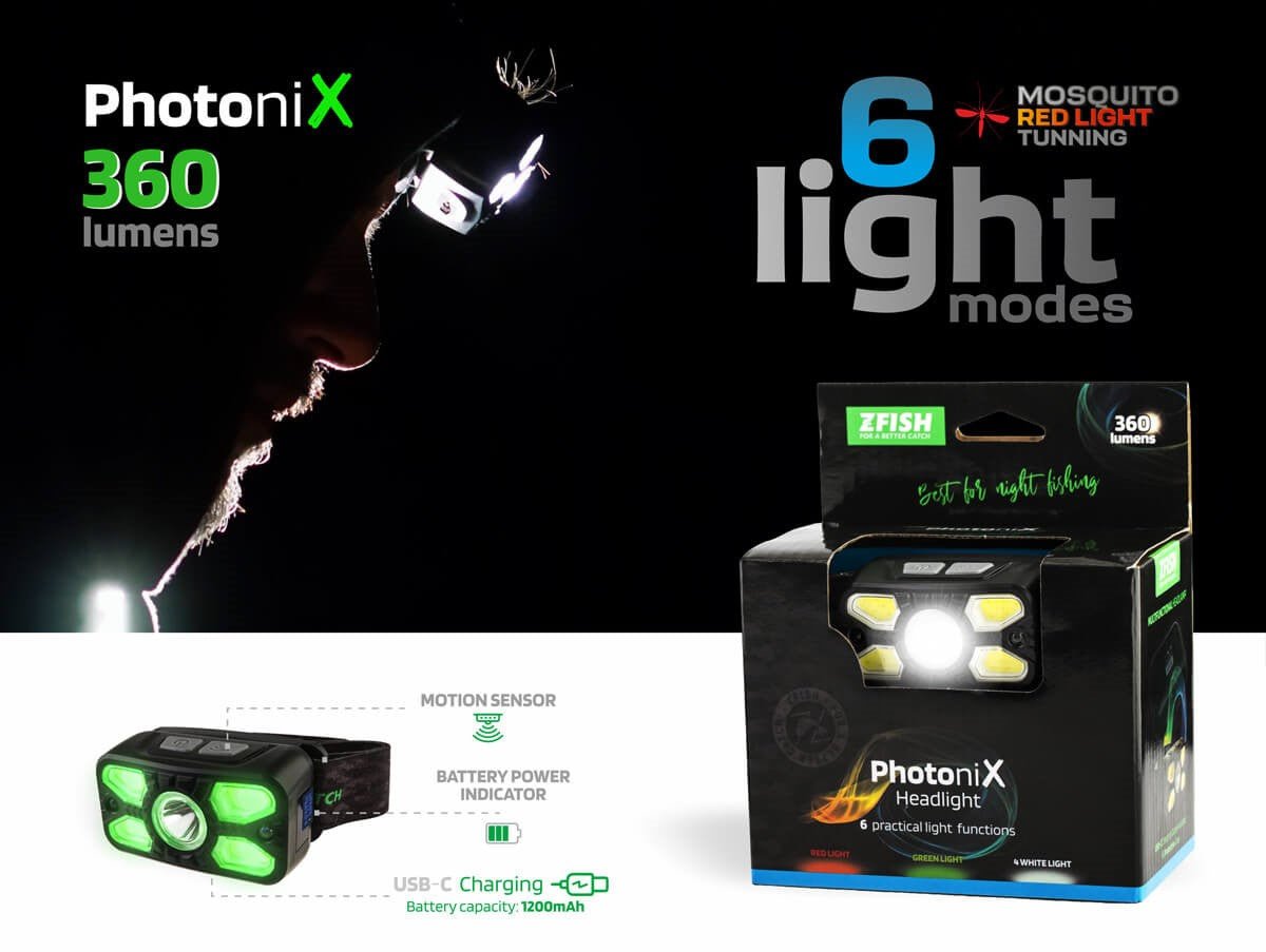 Linterna frontal Zfish Photonix - Tienda Carpfishing