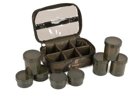 Macuto de 8 botes de cebo Fox Camolite - Tienda Carpfishing