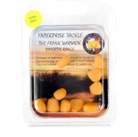 Maíz flotante Enterprise F/W Immortals Sweetcorn Amarillo Scopex y Melocoton - Tienda Carpfishing