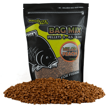 Micro Pellets Pro Elite Baits Melon & Peach 3,4, 6 mm - Tienda Carpfishing