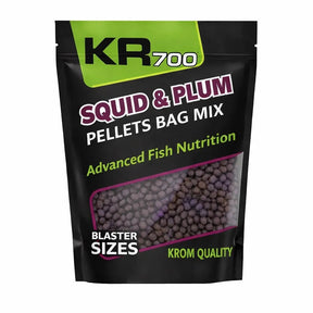 Mix Pellets Krom Quality KR500 Squid & Plum 4,5MM 800G - Tienda Carpfishing