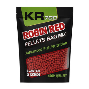 Mix Pellets Krom Quality KR700 Robin Red 4.5 - 6MM 800G - Tienda Carpfishing