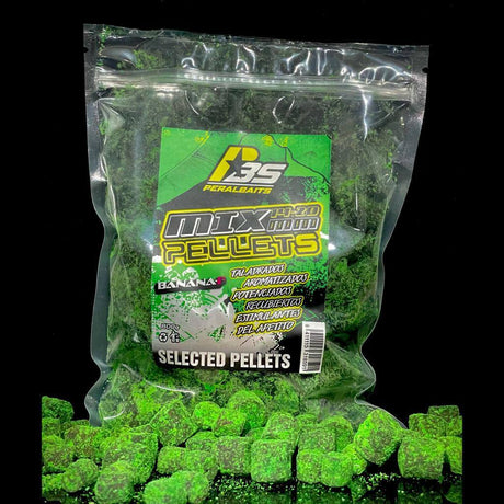 Mix Pellets Peralbaits Banana Fresa 14 - 20 mm - Tienda Carpfishing