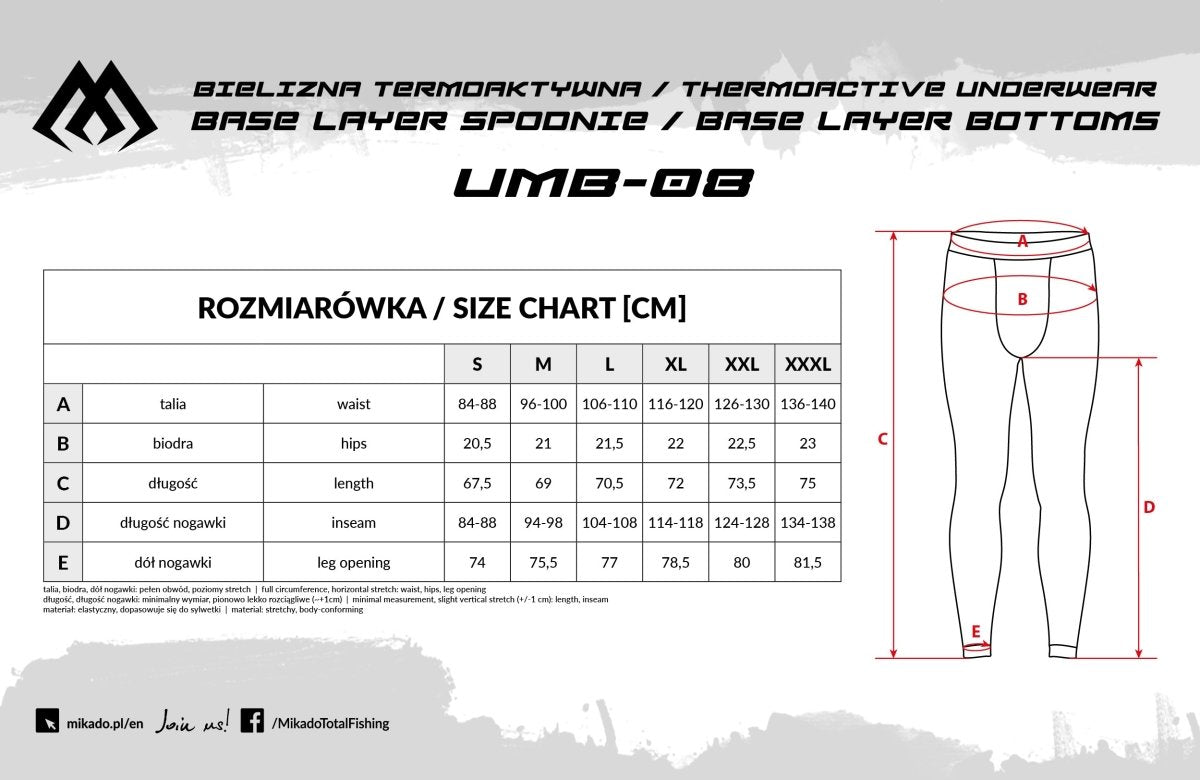 Pantalón térmico Mikado Base Layer Bottoms Negra - Tienda Carpfishing