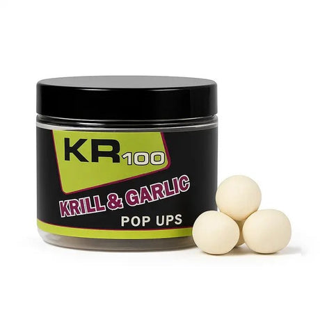 Pop Ups Krom Quality KR100 Krill & Garlic White 20 mm - Tienda Carpfishing