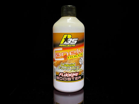 Remojo Booster Fluorine Peralbaits Canela 500 ml - Tienda Carpfishing