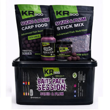 Session Pack Krom Quality KR500 Squid & Plum - Tienda Carpfishing