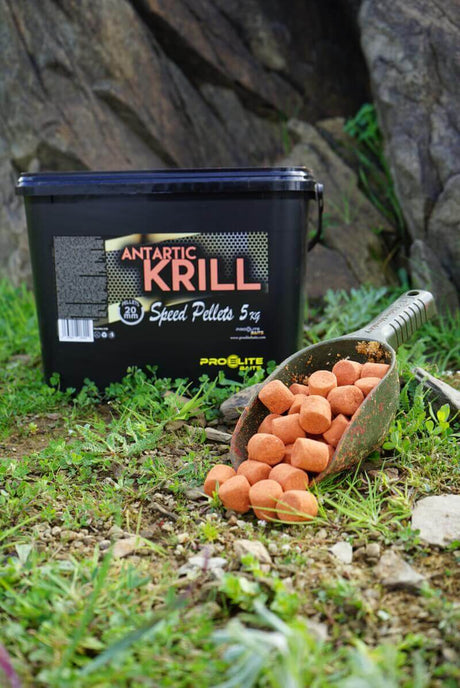 Speed Pellets Pro Elite Baits Gold Antartic Krill 20 mm 5 Kg - Tienda Carpfishing