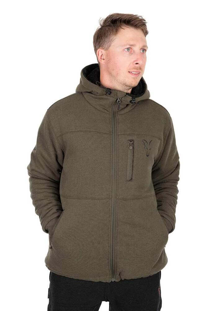 Sudadera Fox Sherpa Verde/Negra - Tienda Carpfishing