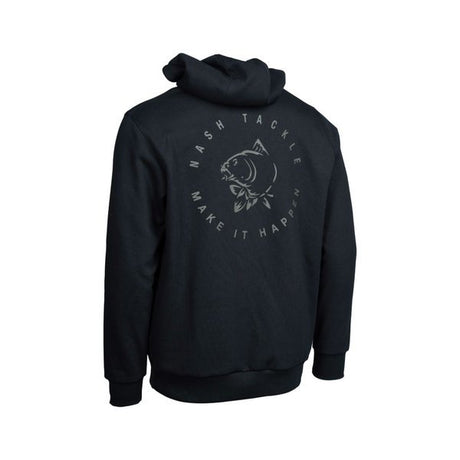 Sudadera Nash Make It Happen Carp Logo Negra - Tienda Carpfishing