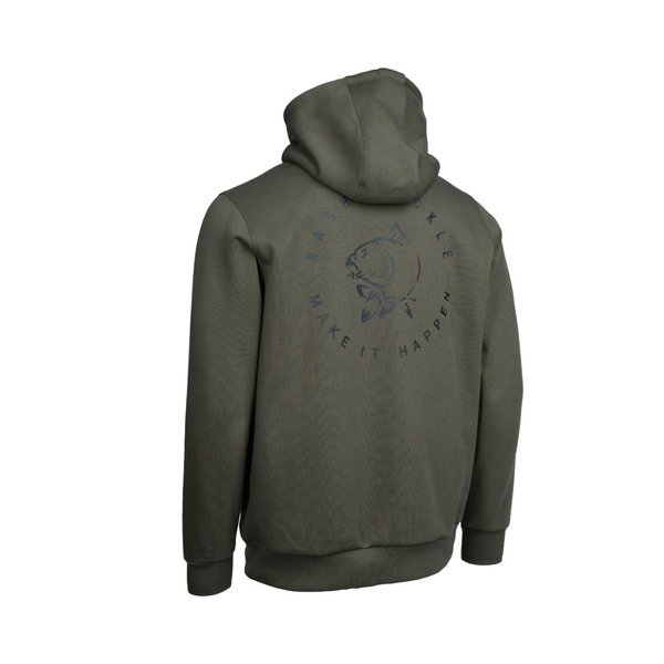 Sudadera Nash Make It Happen Carp Logo Verde - Tienda Carpfishing