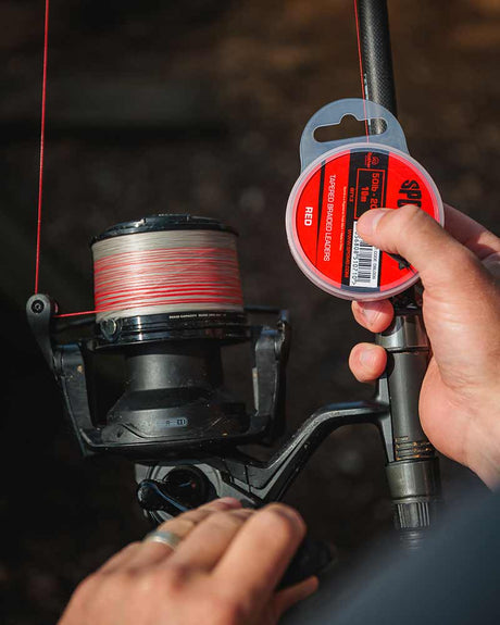 Trenzado cónico Spomb Rojo 0,20 - 0,38 mm - 3 x 10 m - Tienda Carpfishing