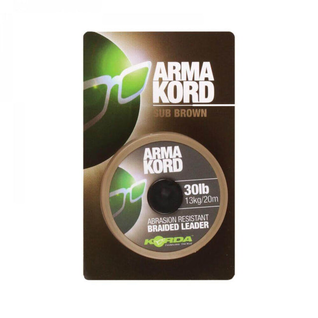 Trenzado Korda Arma Kord Marrón 20 m - Tienda Carpfishing