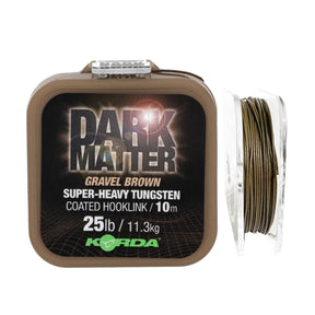 Trenzado Korda Coated Tungsteno Dark Matter 25 lb 10 m - Tienda Carpfishing