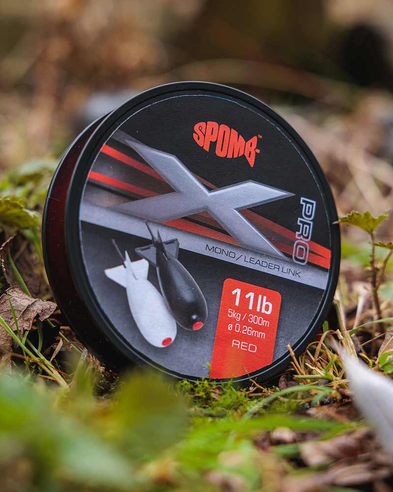 Trenzado Spomb X Pro Mono Rojo 300 m - Tienda Carpfishing