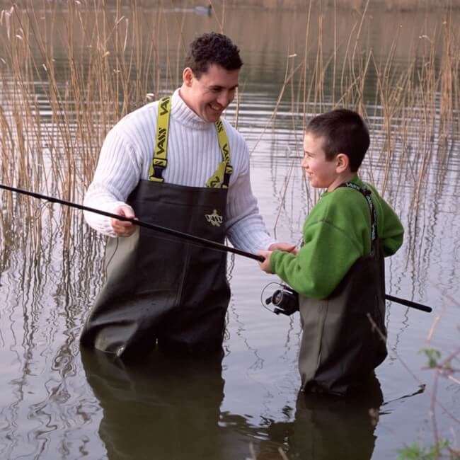 Vadeador Vass Tex 600 - 70J Chest Junior Verde - Tienda Carpfishing