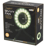 Ventilador NGT con luz para refugio - Tienda Carpfishing