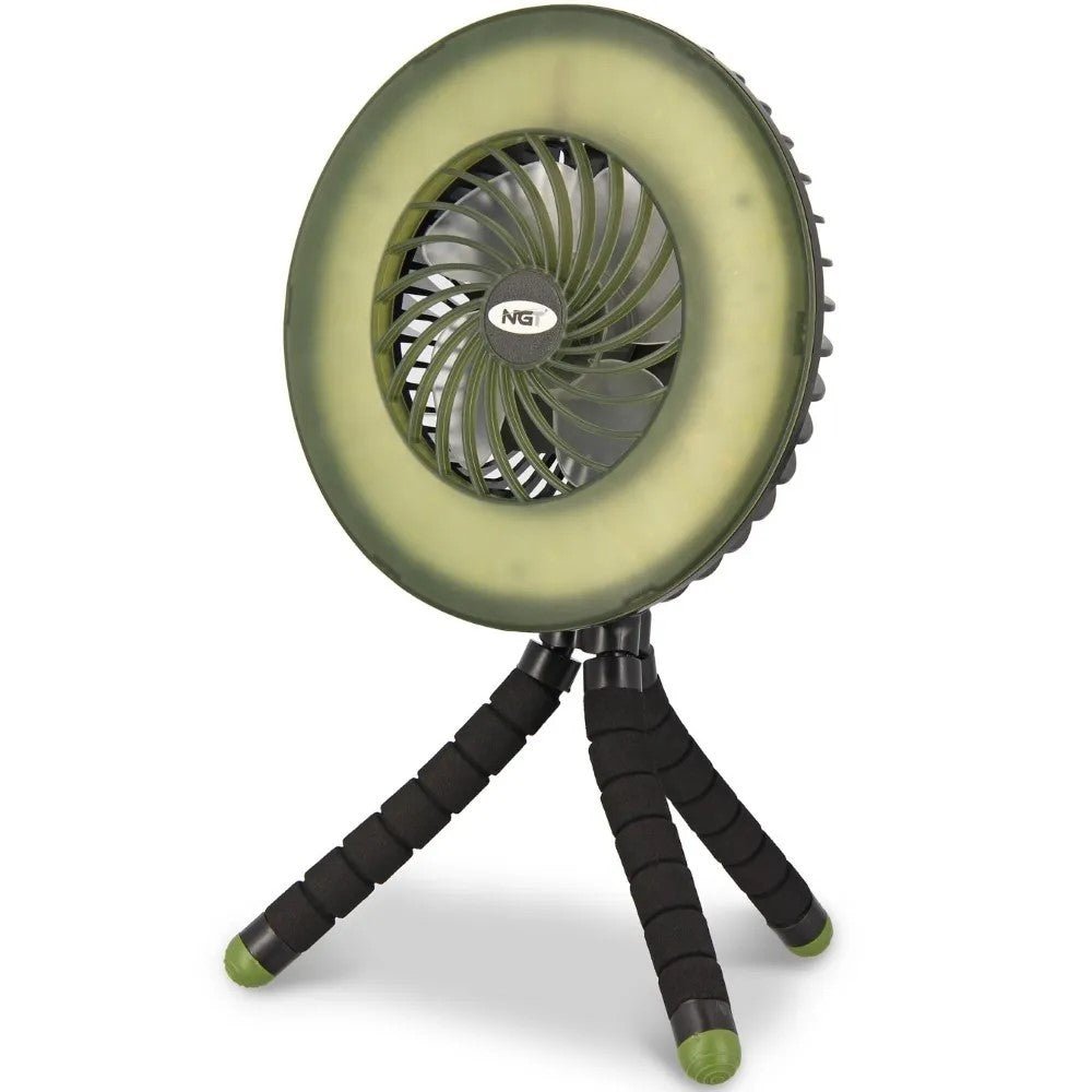 Ventilador NGT con luz para refugio - Tienda Carpfishing