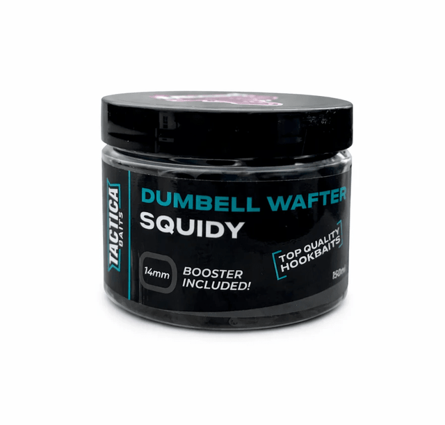 Wafters Dumbells Tactica Baits Squidy Negro 14 mm - Tienda Carpfishing