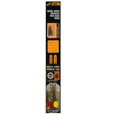 Anzuelos montados Fox Wide Gape beaked PVA - Tienda Carpfishing