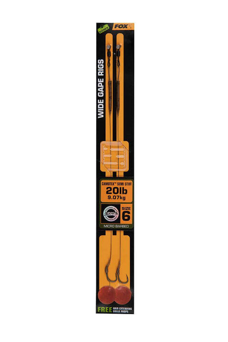 Anzuelos montados Fox Wide Gape Camotex - Tienda Carpfishing