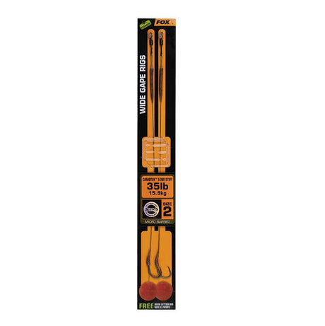 Anzuelos montados Fox Wide Gape Camotex - Tienda Carpfishing