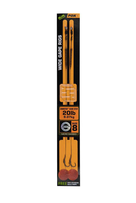 Anzuelos montados Fox Wide Gape Camotex - Tienda Carpfishing
