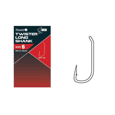 Anzuelos Nash Twister Long Shank - Tienda Carpfishing