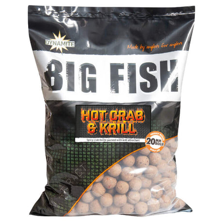 Boilies Dynamite Baits Hot Crab Krill 15 mm - Tienda Carpfishing