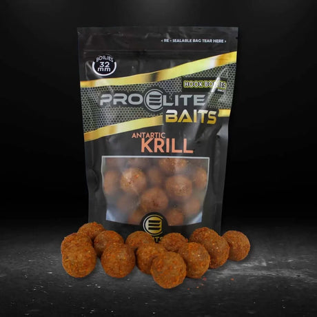 Boilies Pro Elite Baits Gold Antartic Krill 32 mm - Tienda Carpfishing