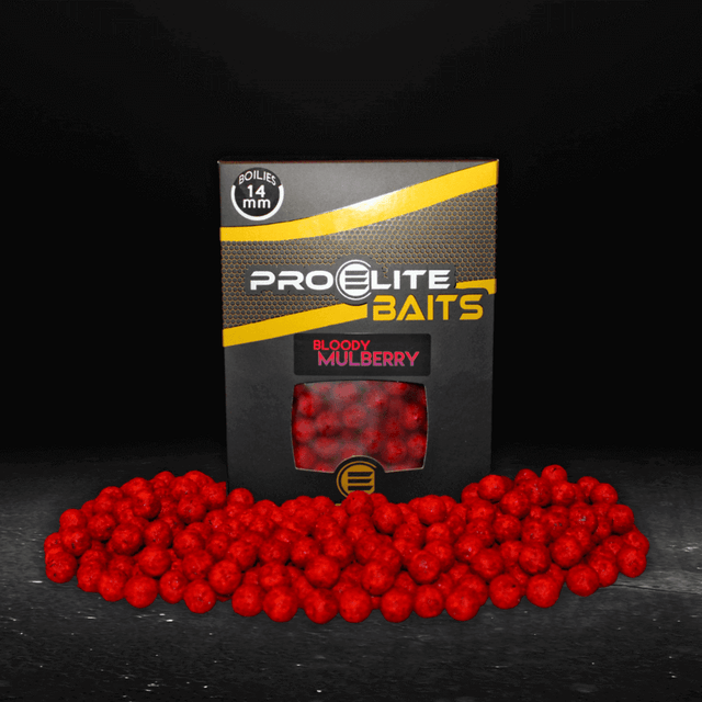 Boilies Pro Elite Baits Gold Bloody Mulberry 14 mm - Tienda Carpfishing