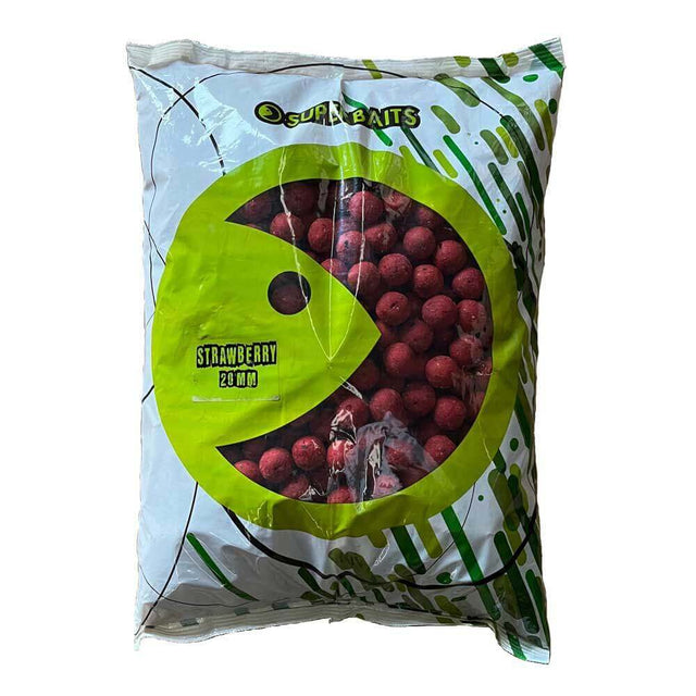 Boilies Superbaits Strawberry 5 kg - 20 mm - Tienda Carpfishing