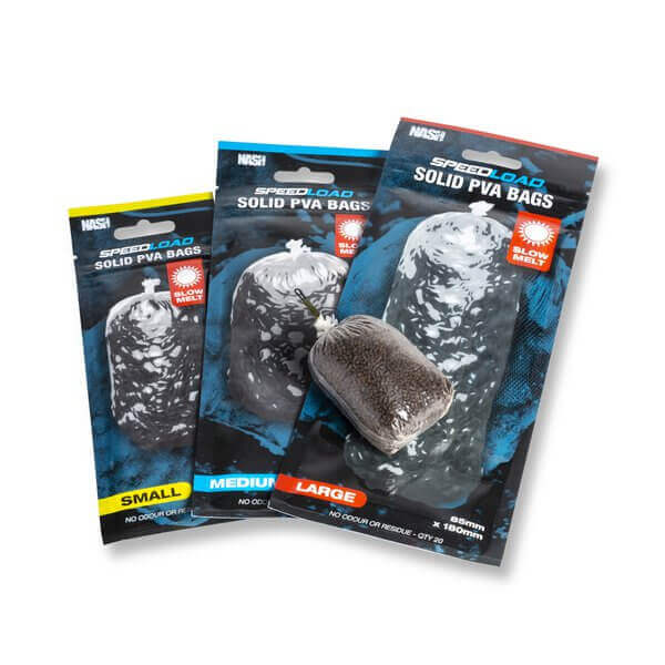 Bolsas de PVA lentas Nash S – 55 x 125 mm - Tienda Carpfishing