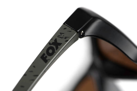 Gafas de sol polarizadas Fox Wraps Negro/Verde - Tienda Carpfishing