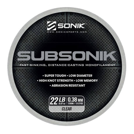 Hilo Sonik Subsonik Claro 1200 m - Tienda Carpfishing