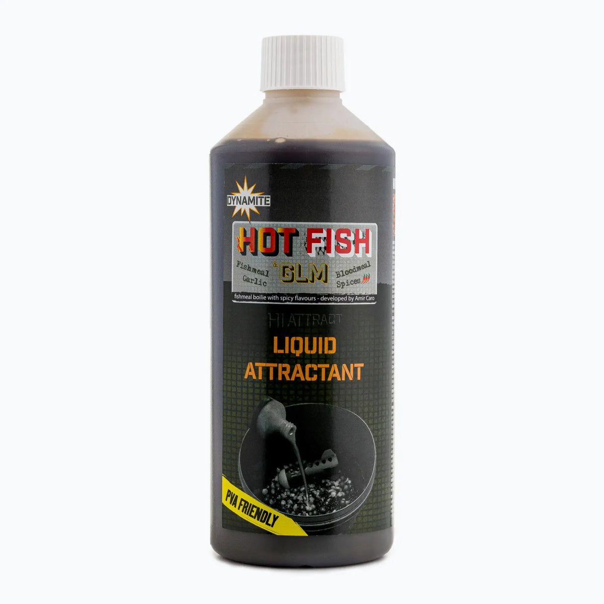 Líquido Dynamite Baits Big Fish Hot Fish GLM 500 ml - Tienda Carpfishing