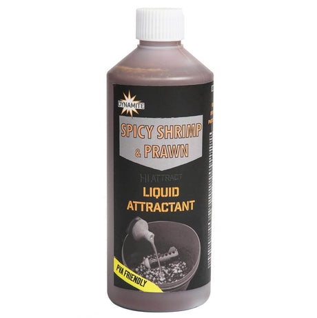 Líquido Dynamite Baits Big Fish Spicy Shrimp Prawn 500 ml - Tienda Carpfishing