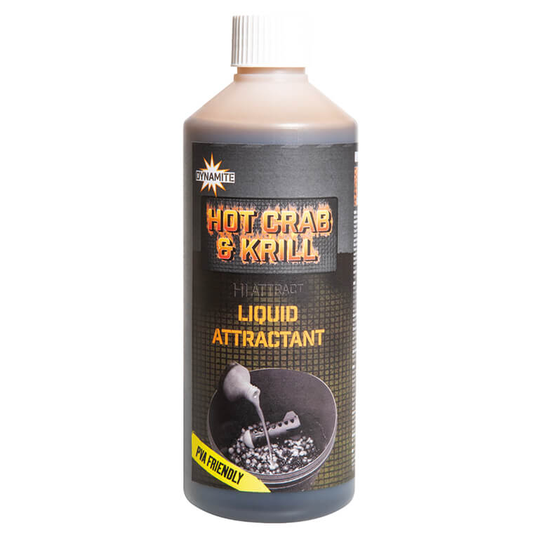 Líquido Dynamite Baits Hot Crab Krill 500 ml - Tienda Carpfishing