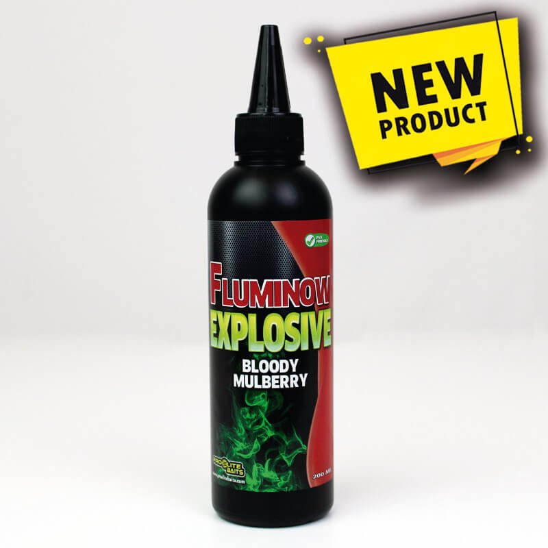 Líquido Fluminow Explosive Pro Elite Baits Bloody Mulberry 150 ml - Tienda Carpfishing