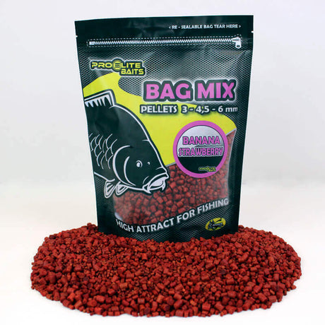 Micro Pellets Pro Elite Baits Banana Strawberry 3, 4, 6 mm - Tienda Carpfishing