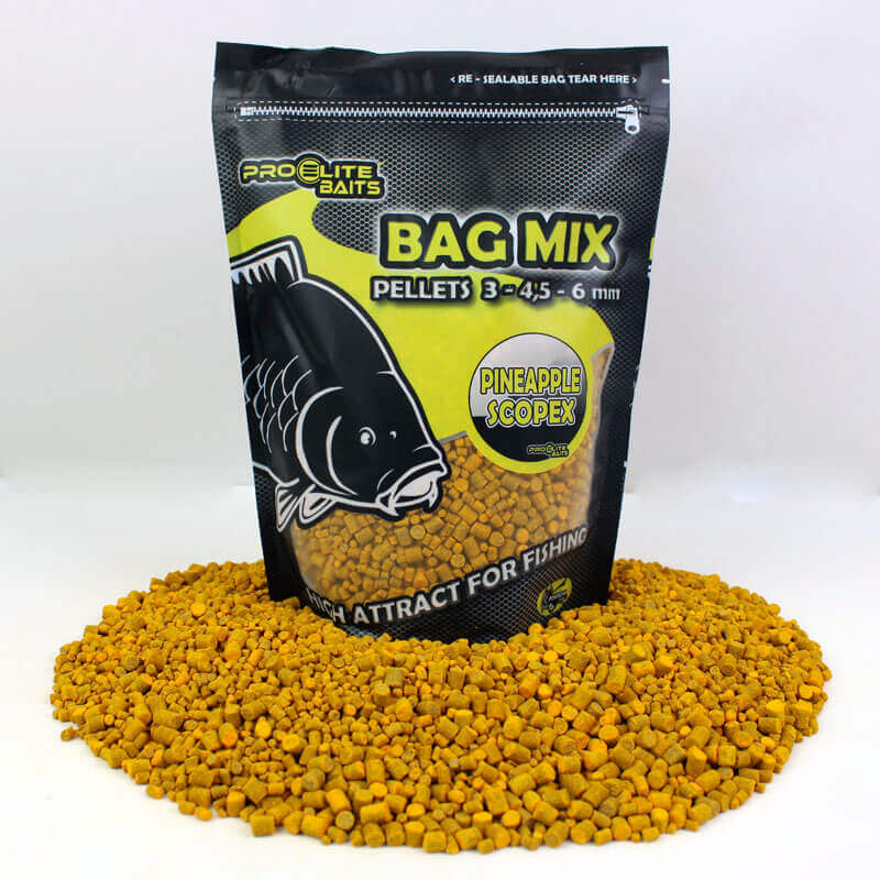 Micro Pellets Pro Elite Baits Piña Scopex 3,4, 6 mm - Tienda Carpfishing